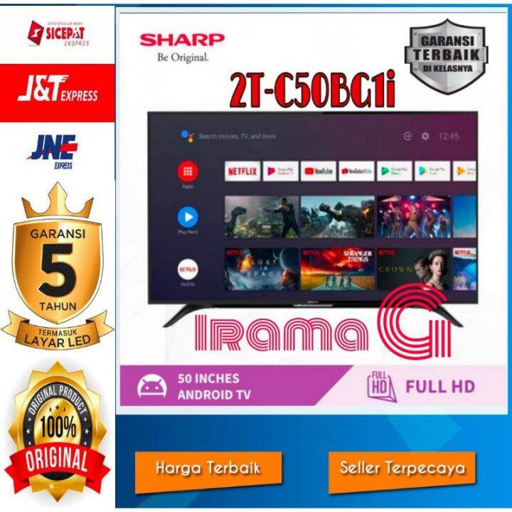 LED TV SHARP AQUOS 50 inch 2TC50BG1 i Android TV Full HD Garansi Resmi