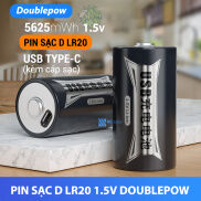 Pin đại sạc cổng USB Doublepow size D 1.5V 5625mWh Lithium
