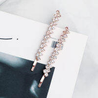 Korean Design Women Hairpin Elegant Snap Barrette Hair Styling Stick Crystal Shining Rhinestone