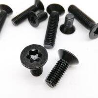 10/50pcs M2 M2.5 M3 M4 M5 M6 Black A2-70 304 Stainless Steel GB2673 Six-Lobe Torx Head Flat Countersunk Screw Six Lobe Bolt