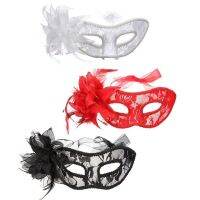 GVDFHJ เซ็กซี่ เทศกาล Venetian Paillette ดอกไม้ลูกไม้ขนนก Masquerade Ball มาส์กตา