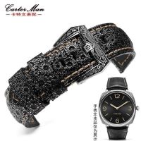 ▶★◀ Suitable for accessories Suitable for Panerai Breitling leather watch strap retro cowhide mens watch strap 24 26MM