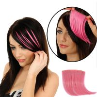 Colorful Synthetic Hair Pieces Clip In on Front Temperature Bangs Extensions Accessories for