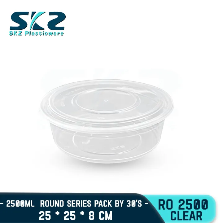 SKZ CLEAR CONTAINER ROUND SERIES R02500 2500ml ENVIRONMENTAL FRIENDLY ...