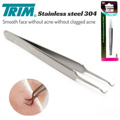 JA LENG Trim acne tweezers Stainless ที่กดดึงสิวสแตนเลส