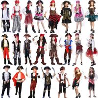 Ruyi Halloween Childrens Pirate Stage Watch เครื่องแต่งกายการแสดง cos เครื่องแต่งกายโจรสลัดเครื่องแต่งกายเครื่องแต่งกายกัปตัน