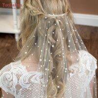 【CW】 YouLaPan V01 Bridal Veil with Comb Ivory Layer of Cathedral Wedding Veils Latest Beads