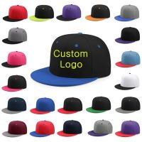 Adult Custom Logo hat Embroidery Or Print Flat Bill Snapback Hats Your Own Logo Sport Leisure Baseball Casp Sun Hats