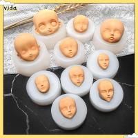 VJDA DIY ตกแต่งเค้ก รุ่น Q แม่พิมพ์ใบหน้า 3 มิติ แม่พิมพ์ซิลิโคนใบหน้าเด็ก Clay Head Sculpey อุปกรณ์ดัดแปลงตุ๊กตา