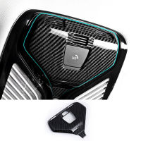 Carbon Fiber ABS Auto Roof Reading Lamp Light Panel Trim Cover Sticker For BMW X5 G05 X7 G07 2018-2021 Car Interior Accessories