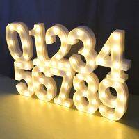 [HOT MAKXJWIGO 542] DIY LED ตัวอักษร26ภาษาอังกฤษ0-9ดิจิตอลจำนวน Creative Luminous LED Letter Night Light คริสต์มาสงานแต่งงานวันเกิด Party Decor