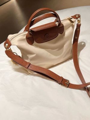❈✢✑ Niche designer nylon bag Messenger Tote bag womens 2023 new large-capacity Longchamp bag portable dumpling bag