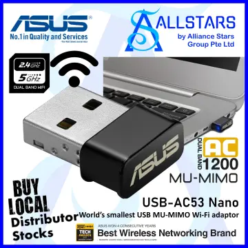 ASUS Dual-Band Wi-Fi 6 AX1800 USB Network Adapter Black USB-AX56 Nano -  Best Buy
