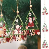 NRFYKYU สโนว์แมน จี้ไม้ผู้สูงอายุ กวางเอลก์ ซานตาคลอส จี้ต้นคริสต์มาส สร้างสรรค์และสร้างสรรค์ ที่แขวนแขวน บ้านในบ้าน