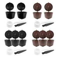 【YF】 Cápsulas plásticas reutilizáveis de café Copo com Escova Colher Kit Coffeware para Nescafé Máquina Dolce Gusto 2 Pcs 3Pcs