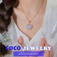 COCOJEWELRY เกาหลีใหม่สีชมพูรักคริสตัลโอปอลจี้สร้อยคอสำหรับผู้หญิง DIY กระดูกไหปลาร้าโซ่