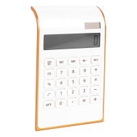 Calculator Slim Elegant Design Office/Home Electronics Dual Powered Desktop Calculator Solar Power 10 Digits Tilted LCD Di