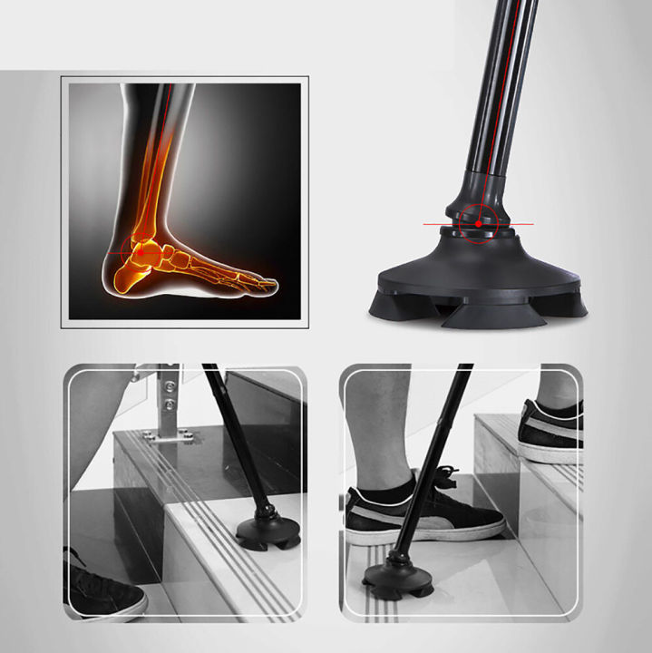 ไม้เท้า-cofoe-ไม้เท้าไฟ-led-สีดำอะลูมินัมอัลลอยขาตั้งกล้องแบบเบาสูงไม้เท้าปรับได้พกพาได้สำหรับผู้อาวุโสไม้เท้า