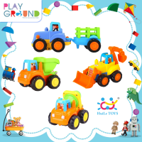 Huile Toy (Hola) แบรนด์แท้ รถจิ๋วมหาสนุก Happy tractor + bulldozer+mix truck + dumper ช่วยเสริมพัฒนาการเด็กๆ ให้เกิดความคิดสร้างสรรค์และจินตนาการ เหมาะสำหรับเด็กอายุ 1 ปี