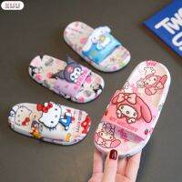 รองเท้าแตะชายหาดการ์ตูน Iiiuu Kuromi Sanrio อนิเมะคิตตี้ Sandal Empuk พีวีซีสำหรับตั้งแคมป์เดิน