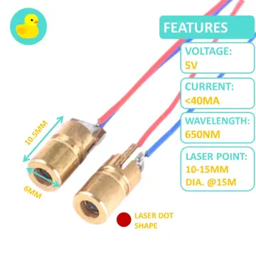 Buy KY-008 Laser Module 650nm 5V online at