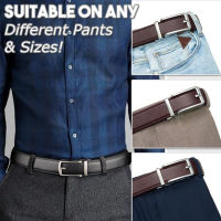 New Arrival Men Leather Ratchet Dress Belt with Automatic Buckle Jeans Pants Trousers Belt