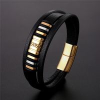 Fashion Lrregular Pattern Mens Leather Classic Handsome Boys Birthday Pulseira