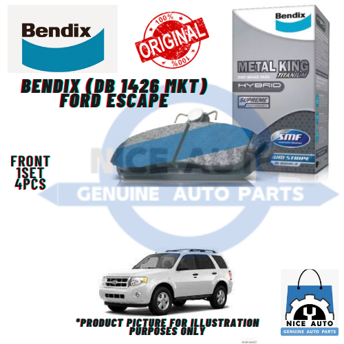 FORD ESCAPE FRONT BRAKE PAD - BENDIX METAL KING TITANIUM | Lazada