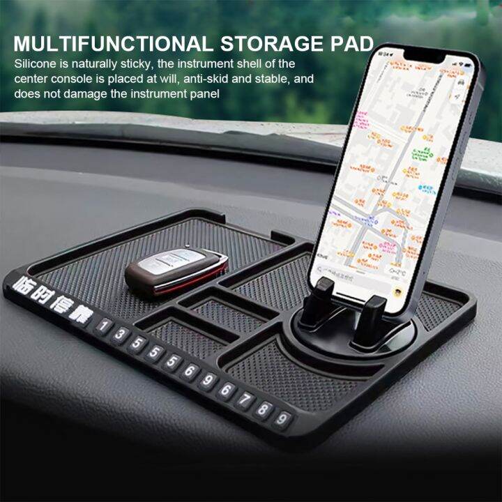 car-dashboard-anti-slip-mat-silicone-pad-universal-auto-phone-holder-pvc-non-slip-mat-gps-navigation-bracket-parking-number-card