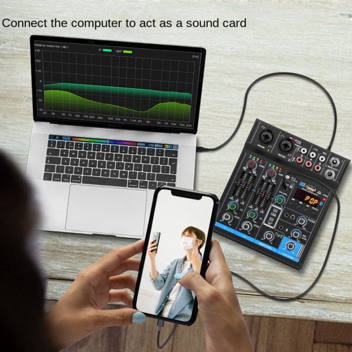 4-channel-bluetooth-audio-mixer-sound-card-audio-dj-16-digital-effects-noise-reduction-console-usb-recording