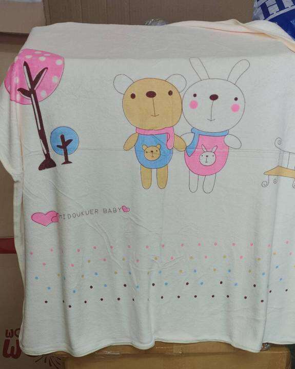 sale-ผ้าห่มนาโนเด็ก-ผ้าเช็ดต้ว-ผ้าห่อตัว-ผ้าคลุม-แบบกุ๊นขอบ-ขนาด-85-100-cm