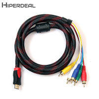 【In-Stock】 al rehman trader. HIPERDEAL เคเบิลแปลงส่วนประกอบวิดีโอ5ft HDMI เป็น5RCA ตัวผู้1.5ม. สำหรับ HDTV 1080P 18Feb05 Drop F