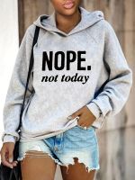 xixibeauty Plus Size Casual Sweatshirt, Womens Plus Slogan Print Long Sleeve Hoodie Sweatshirt