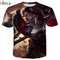 CLOOCL Game League Of Legends The Hand Of Noxus Darius 3D พิมพ์แขนสั้นผู้ชายผู้หญิง Street สไตล์เสื้อยืดคอกลม