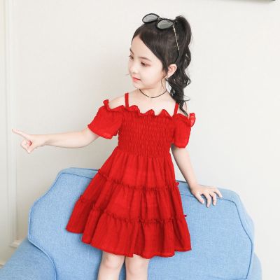 Girl Dresses Solid Color Girl Child Summer Dress Casual Style Children Party Dresses Solid Clothes Girl 6 8 10 12Y Girls Clothes