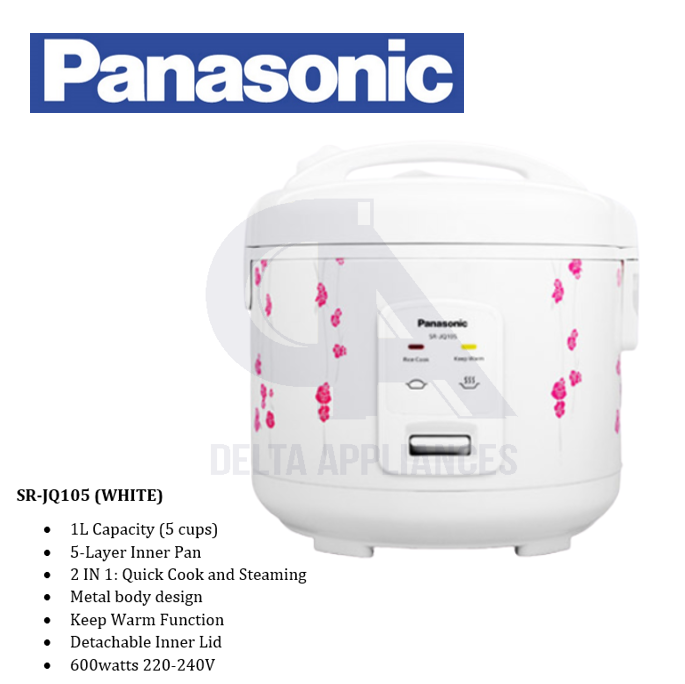 Panasonic SRJQ105 (White) Rice Cooker 1L Lazada PH