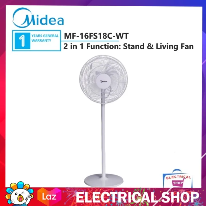 Midea Stand Fan 16 Mf 16fs18c Mf16fs18c Mf 16fs18c Wt Mf 16fs18cwt White Lazada