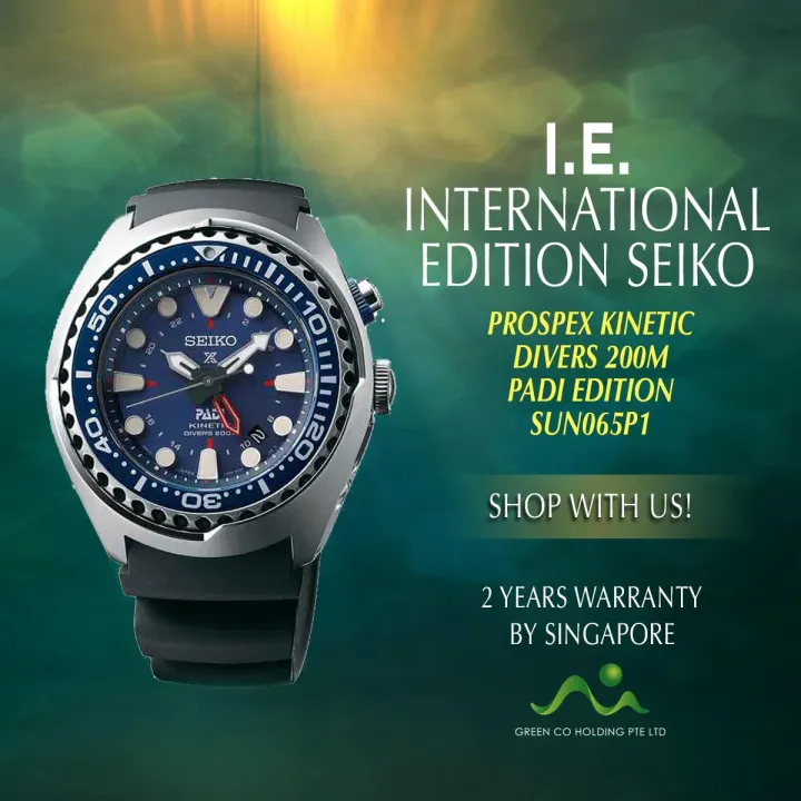 SEIKO INTERNATIONAL EDITION PROSPEX KINETIC GMT DIVER SUN065P1 PADI EDITION  | Lazada Singapore
