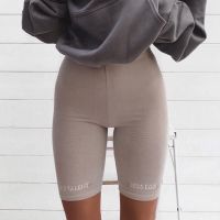 【LZ】✒卍♕  Mulheres de verão Ciclismo Curtas com nervuras Bicicletas Para Fitness Suit Com Shorts Fino Cintura Alta Biker Magro Joelho-Comprimento Bottoms Streetw Verão Mulheres Shorts Senhoras Exercício Ao Ar Livre Ativo Ciclism