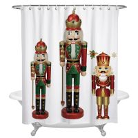 Nutcracker Warrior Bath Curtain อุปกรณ์ห้องน้ำผ้าโพลีเอสเตอร์ผ้าม่านตกแต่งผนังบ้านอ่างอาบน้ำกันน้ำ Cortinas 180 * 180 ซม