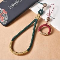 ✸☞☫ Chinese Style Phone Wrist Charm Strap Cell Phone Finger Keychain Hand-woven Ring Buckle Pendant Cloud Pattern