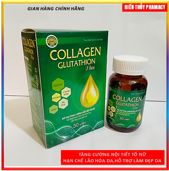Viên trắng da collagen glutathion plus ,giúp tăng cường nội tiết tố - ảnh sản phẩm 1
