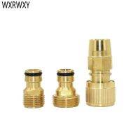 3/8" water gun connector Brass Telescopic Car wash hose quick connector Hose drip irrigation tap fittings 1pcs Watering Systems  Garden Hoses