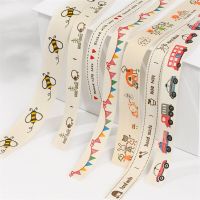 New 18meters 15/20/25mm Cartoon Ribbon Belt 100% Cotton Webbing Tape DIY Gift Cake Packagin Ribbon &amp; Craft Sewing Accessories Gift Wrapping  Bags