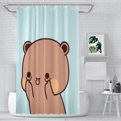 Funny Face Ble Bathroom Shower Curtains Bubu Dudu Cartoon Waterproof Partition Unique Home Decor Bathroom Accessories