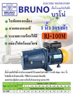 ปั๊มน้ำหอยโข่งไฟฟ้า BRUNO 750W รุ่น 1HP 1"x1" สำหรับงานเกษตรทั่วไป ใบพัดทองเหลือง