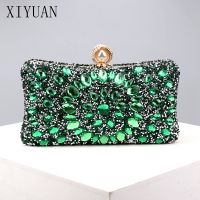 XIYUAN 3 Colors Women‘s Rhinestones Evening Bags Crystal Party Bag Diamond Clutch Purses Style Fashion Corssbody Bags For Ladies