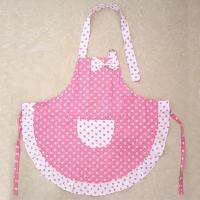 Lovely Cartoon Pink BowKnot Dot Apron Cute Child Kids Apron For Kids Kitchen Art Baking Painting Game Keep Cleaning Avental Aprons