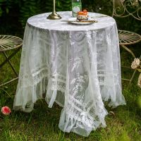 Transparent Tablecloth Elegant Lace Table Cover Dining Table Setting Wedding Holiday Event Catering Restaurant Tablescape P54