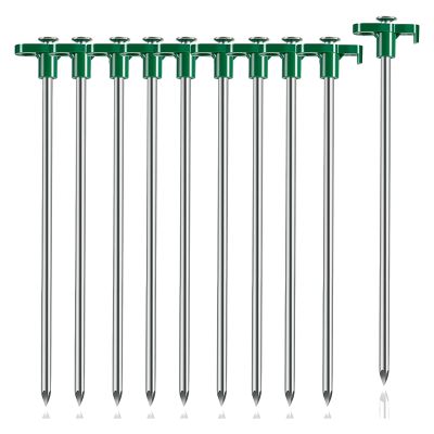 10PCS Tent Stakes Pegs Camping Ground Stakes Windproof Ground Stakes for All Kinds of Ground